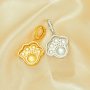 Keepsake Breast Milk Resin Round Bezel Dog Paw Pendant Settings,Solid 925 Sterling Silver Gold Plated Charm Pin for 3-4MM 6-7MM Half Drilled Beads Pearl,DIY Pendant Supplies 1411451