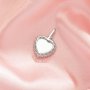 9MM Keepsake Breast Milk Resin Heart Bezel Pendant Settings,Solid 14K 18K Gold Pendant Charm,Moissanite Art Deco Pendant,DIY Pendant Supplies 1431503