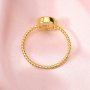 Round Breast Milk Resin Keepsake Ring Settings Solid 14K Gold 2MM Deep Bezel 1210111