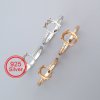 Oval Prong Ring Settings Solid 925 Sterling Silver Rose Gold Plated Set Size DIY Ring Bezel for 6x8MM 7x9MM Gemstone Supplies 1224077