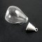 5pcs 18x24mm clear galss water drop shape bottle vial pendant charm wish pendant with brass silver metal loop 1820047
