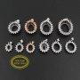 Multiple Size Solid 14K Rose Gold Oval Prong Bezel Settings for Gemstone Moissanite Diamond DIY Pendant Charm 1421095-1