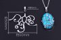 1Pcs 50MM Solid 925 Sterling Silver Adjustable Wire Stone Holder DIY Pendant Charm Supplies 1320327