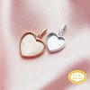 Keepsake Breast Milk Resin Heart Solid Back Pendant Bezel Settings,Solid 14K 18K Gold Pendant,Simple Charm,DIY Memory Jewelry Supplies 1431253