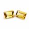 5Pcs Rectangle Emerald Cut Yellow Citrine November Birthstone Faceted Cut Loose Gemstone Natural Semi Precious Stone DIY Jewelry Supplies 4170014