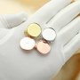18MM Round Bezel Photo Locket,Keepsake Solid 925 Sterling Silver Rose Gold Plated Locket,DIY Photo Memory Pendant Charm Supplies 1110041