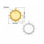 Keepsake Breastmilk Stainless Steel Round Bezel Pendant,Vintage Styles Art Deco Round Pendant Charm,Silver Gold Pendant,DIY Pendant Supplies 1411440