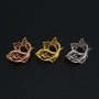 5x7MM Pear Prong Settings Butterfly Pendant Rose Gold Plated Solid 925 Sterling Silver Charm Bezel for Gemstone 1431085