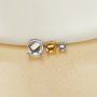 Round Prongs Bezel Pendant Settings,Yellow Gold Plated Stainless Steel Pendant Charm,Minimalist Round Pendant,Simple Pendant Blank for Faceted Stones 1411436