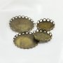 20Pcs 18-25MM Round Brass Lace Bronze Antiqued Pendant Bezel Settings for DIY Jewelry Supplies 1411308