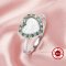 Keepsake Breast Milk Resin Halo Heart Bezel Ring Settings,Solid Back 925 Sterling Silver Birthstone Ring,Pave CZ Stone Ring,DIY Ring Supplies 1294712