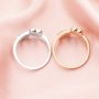 6MM Keepsake Breast Milk Resin Heart Bezel Ring Settings,Solid 14K 18K Gold Ring,DIY Ring Supplies 1294637