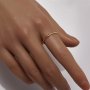 1PCS 1MM Wire Dainty Ring With 2MM Round Stone Settings,14K Gold Filled Ring,Minimalist Ring,Hammered Gold Rings,Dainty Gold Filled Ring 1294745