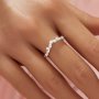 Curved Tree Branch Leaf Moissanite Stackable Ring,Solid 14K 18K Gold Ring,Dainty Stacker Ring,Stackable Ring,DIY Ring Supplies 1294995
