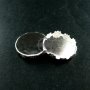 25pcs 25MM setting size vintage style silver plated crown round bezel tray DIY pendant charm supplies 1411113