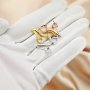 6MM 8MM Keepsake Double Heart Pendant Prong Settings Mother Baby Solid 925 Sterling Silver Rose Gold Plated Charm Bezel 1431129