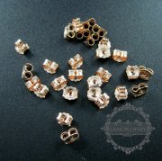 10pcs 3.8x4.6mm rose gold filled high quality color not tarnished DIY earrings back jewelry supplies findings 1703014
