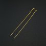 1Pair 14K Gold Filled Box Chain Wire Earrings with Open Loop DIY Supplies Findings for Beads 0.8MM Thick 80MM Long 1705069