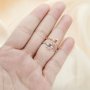 4x6MM Oval Prong Ring Settings,Solid 925 Sterling Silver Rose Gold Plated Ring,Vintage Styles Ring,Lace Art Deco Bezel Band Ring,DIY Ring Supplies 1224183