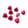 5Pcs Lab Created Heart Ruby July Birthstone Red Faceted Loose Gemstone DIY Jewelry Supplies 4130012