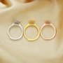 7x10MM Keepsake Breast Milk Resin Kite Shape Ring Settings,Solid Back Kite Bezel Ring For Resin,Solid 925 Sterling Silver Rose Gold Plated Ring,DIY Ring Supplies 1294604