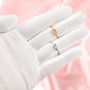 Simple Oval Prong Ring Setttings Memory Jewelry Solid 14K 18K Gold DIY Ring Blank Wedding Band with Moissanite 1224125-1