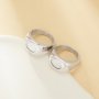 Keepsake Breast Milk Resin Oval Bezel Ring,316L Stainless Steel Silver Ring,Men's Ring,Wide Face DIY Ring Supplies 1222143