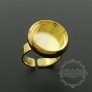 5pcs 16mm round bezel 5mm depth gold brass floating ring 1210024-1