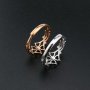 1Pcs 4MM Heart Prong Ring Settings Blank Adjustable 4 Stones Clover Rose Gold Plated Solid 925 Sterling Silver DIY Bezel for Gemstone 1294186