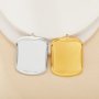 19x22MM Rectangle Bezel Stainless Steel Pendant Settings,Yellow Gold Silver Pendant Charm,Minimalist Pendant,DIY Pendant Supplies 1431530