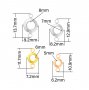 Two Loops Round Prongs Bezel Pendant Settings,Rose Gold Plated Stainless Steel Pendant Charm,Round Two Loops Charm Pendant,Simple Pendant Blank 1411435