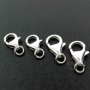 5Pcs 10-12MM Solid 925 Sterling Silver Lobster Clasp DIY Jewelry Supplies Findings 1522006