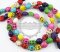 1 string 8MM mixed color skull stone beads,skull loose beads,skull beads strand 3000001-1