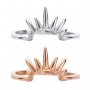 Art Deco Curved Enhancer Ring,Sun Stackable Solid 925 Sterling Silver Rose Gold Plated Ring,DIY Wedding Ring Supplies 1294528