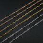 5Pcs 20Inches 2x3MM Rose Gold Plated Stainless Steel Necklace Chian DIY Supplies 1320014