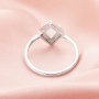 7x10MM Halo Kite Cut Prong Ring Settings,Solid 14K 18K Gold Moissanite Ring,Halo Kite Cut Ring Blank,DIY Ring Bezel For Gemstone 1294630