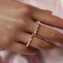 Keepsake Breast Milk Resin Ring Settings,Full Band Eternity Marquise Bezel Solid 925 Sterling Silver Rose Gold Plated Ring,Stackable Ring,DIY Ring Supplies 1294710