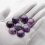 5Pcs 20MM Round Dog Teeth Amethyst Cabochon,February Birthstone,Purple Semi Precious Gemstone DIY Jewelry Supplies 4110184