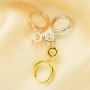 6MM Round Six Prongs Hoop Earrings Settings,Solid 925 Sterling Silver Rose Gold Plated Earrings,Simple Earrings,DIY Earring Supplies 1706135
