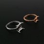 1Pcs 3-8MM Square Prong Ring Settings Blank Rose Gold Plated Solid 925 Sterling Silver DIY Bezel Tray for Gemstone 1294200