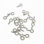 200Pcs 4x8MM Stainless Steel DIY Eyelet Hooks Pendant Jewelry Eye Screw Eyepins Eye Pin Hook 1535014