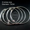 5pcs 73mm diameter brass silver plated simple adjustable wiring bracelet for beading 1900049