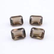 1Pcs 8x10MM Natural Smoky Quartz Emerald Cut Faceted Loose Gemstone Nature Semi Precious Stone DIY Jewelry Supplies 4170011