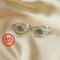 8MM Round Bezel Ring Settings Solid Back Breast Milk Resin 925 Sterling Silver DIY Bypass Shank Adjustable Ring 1212072