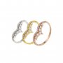 1Pcs Rose Gold Plated Solid 925 Sterling Silver DIY Adjustable Stackable Ring 1294199