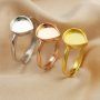 Keepsake Breast Milk Resin Pear Bezel Ring Settings Star Solid 925 Sterling Silver Rose Gold Plated DIY Adjustable Ring Supplies 1294333