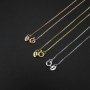 1Pcs 0.8MM Thick 16-22Inches Rose Gold Plated Solid 925 Sterling Silver Box Chain Necklace DIY Supplies Findings 1320008