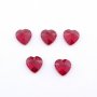 5Pcs Lab Created Heart Ruby July Birthstone Red Faceted Loose Gemstone DIY Jewelry Supplies 4130012