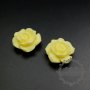 10pcs 12mm creamy color rose resin cabochon for pendant charm 4160013