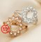 1Pcs Multiple Sizes Luxury Lace Rose Gold Silver Oval Gems Cz Stone Prong Bezel Solid 925 Sterling Silver Adjustable Ring Settings 1224014